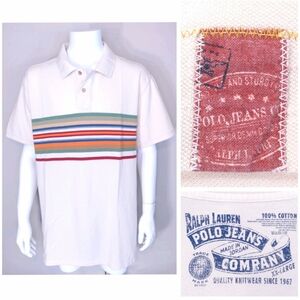 POLO JEANS COMPANY Vintage Polo Shirt XXL 2XL RALPH LAUREN Vtg 90s Southwestern